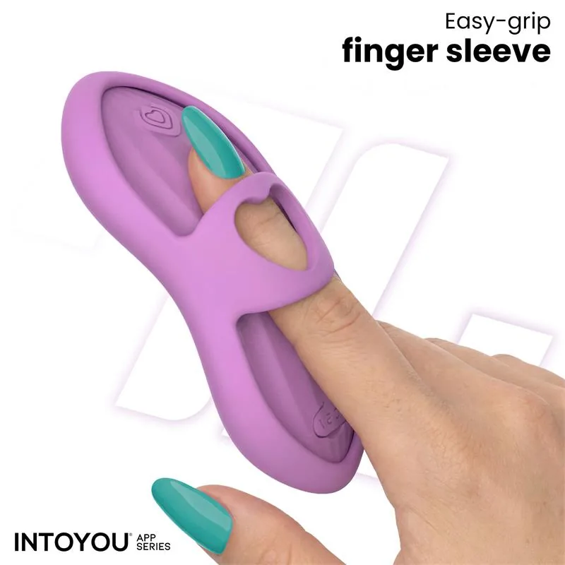 Vibrador de Dedo Laia com Aquecimento e Manga com Aplicação Lavanda InToYou — vista 2 de 17