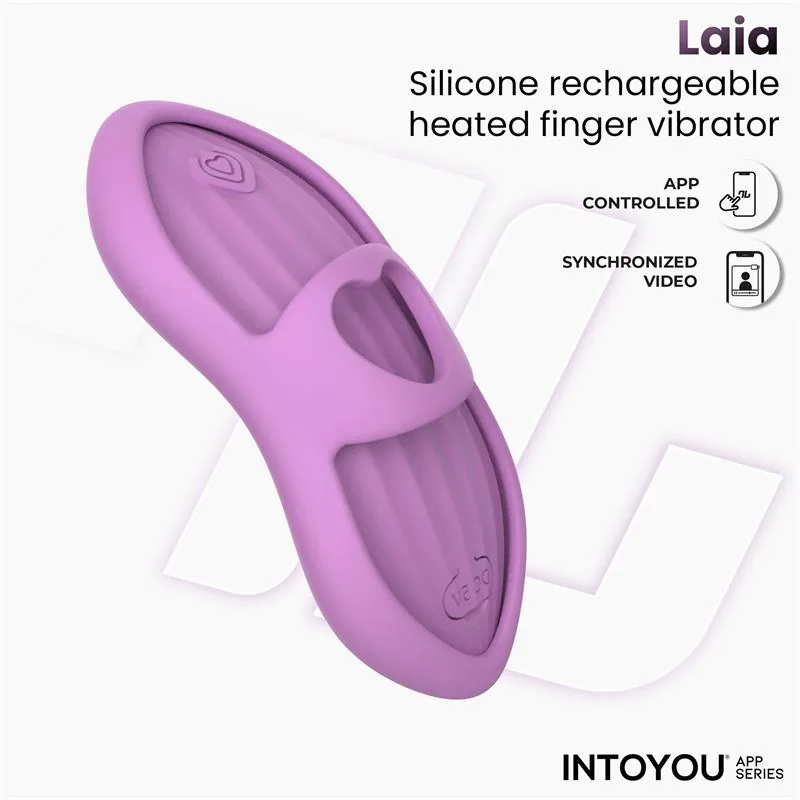 Vibrador de Dedo Laia com Aquecimento e Manga com Aplicação Lavanda InToYou — vista 7 de 17