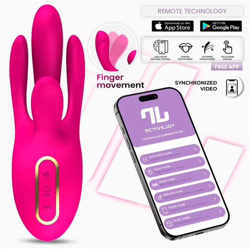 Vibrador Derek com Movimento de Dedo 3 Motores e Aplicação InToYou