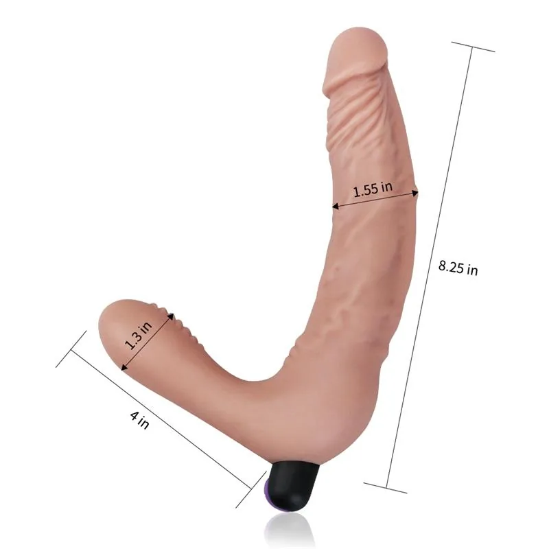 Dildo Duplo Sem Arnês em Silicone USB — vista 2 de 3