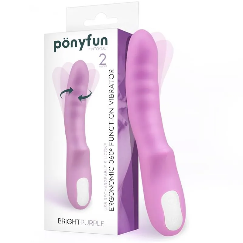 Vibrador e Rotador de Duplo Motor 360º Roxo InToYou