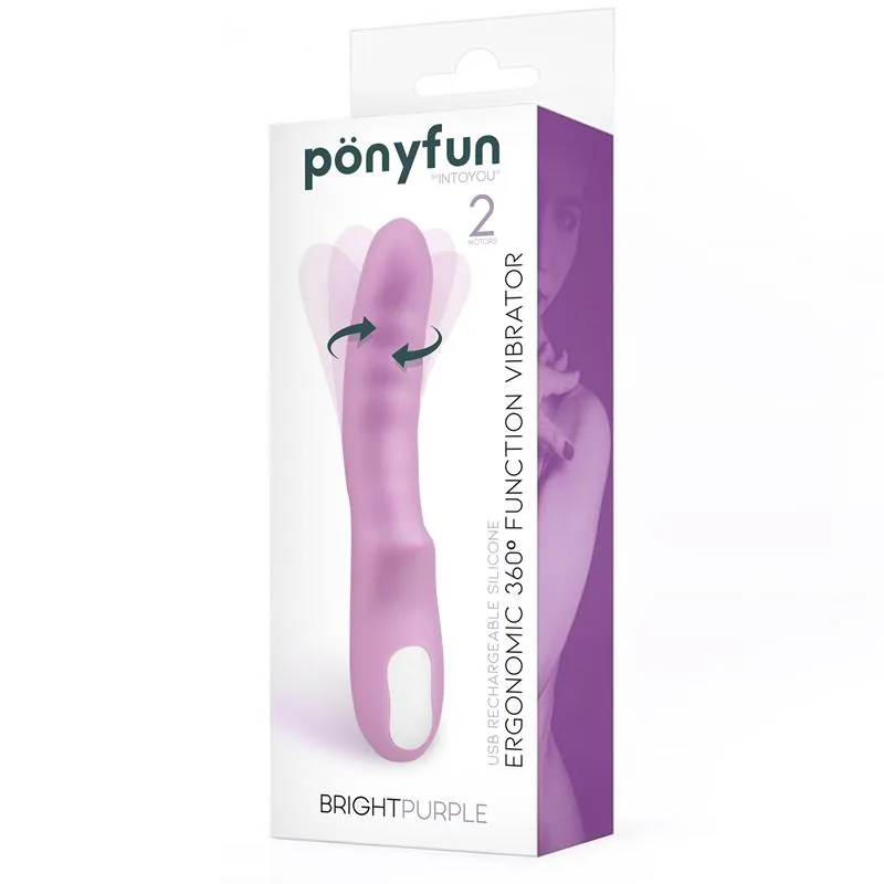 Vibrador e Rotador de Duplo Motor 360º Roxo InToYou — vista 2 de 4