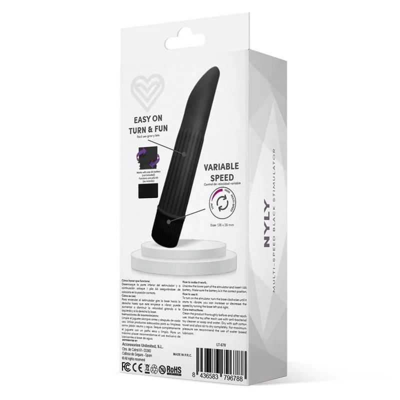 Estimulador Nyly Multivelocidade Preto LateToBed — vista 3 de 3