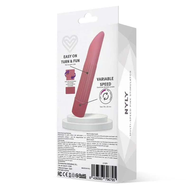 Estimulador Nyly Multivelocidade Rosa LateToBed — vista 3 de 3