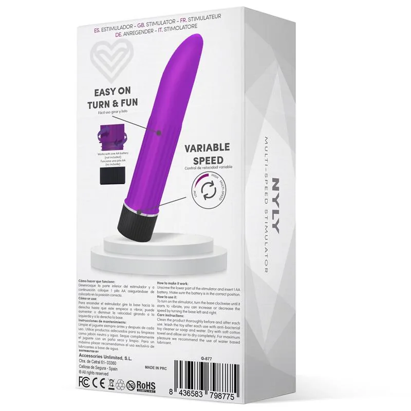 Estimulador Nyly Multivelocidade Roxo LateToBed — vista 3 de 3
