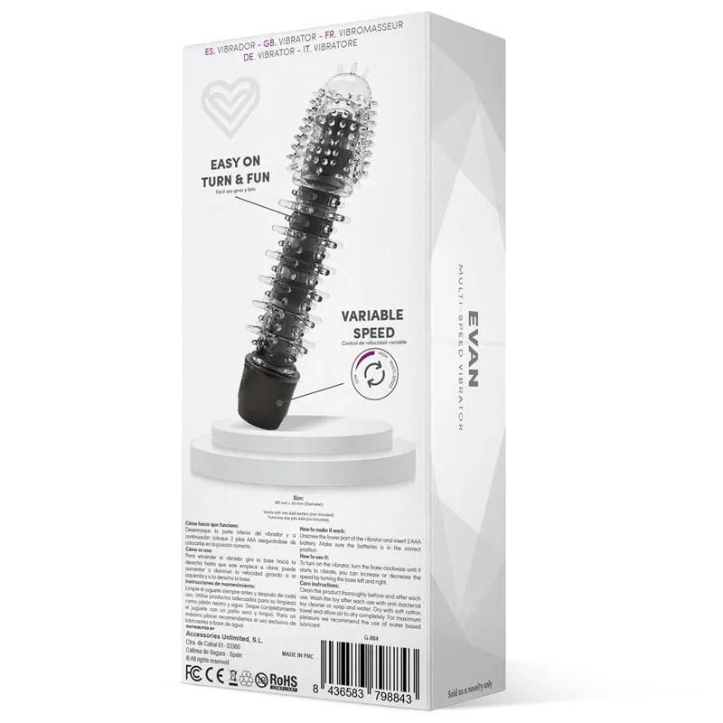 Evan Vibrador Multivelocidade Preto — vista 3 de 3