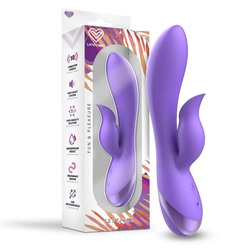 Festival Vibrador Engar USB Roxo