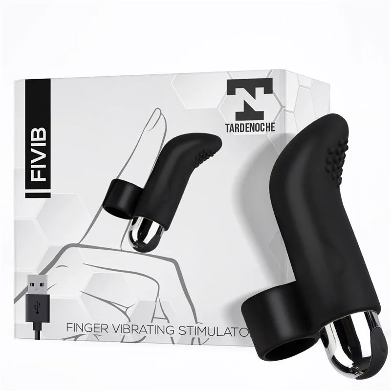 Fivib Estimulador de Dedo Silicone Preto USB