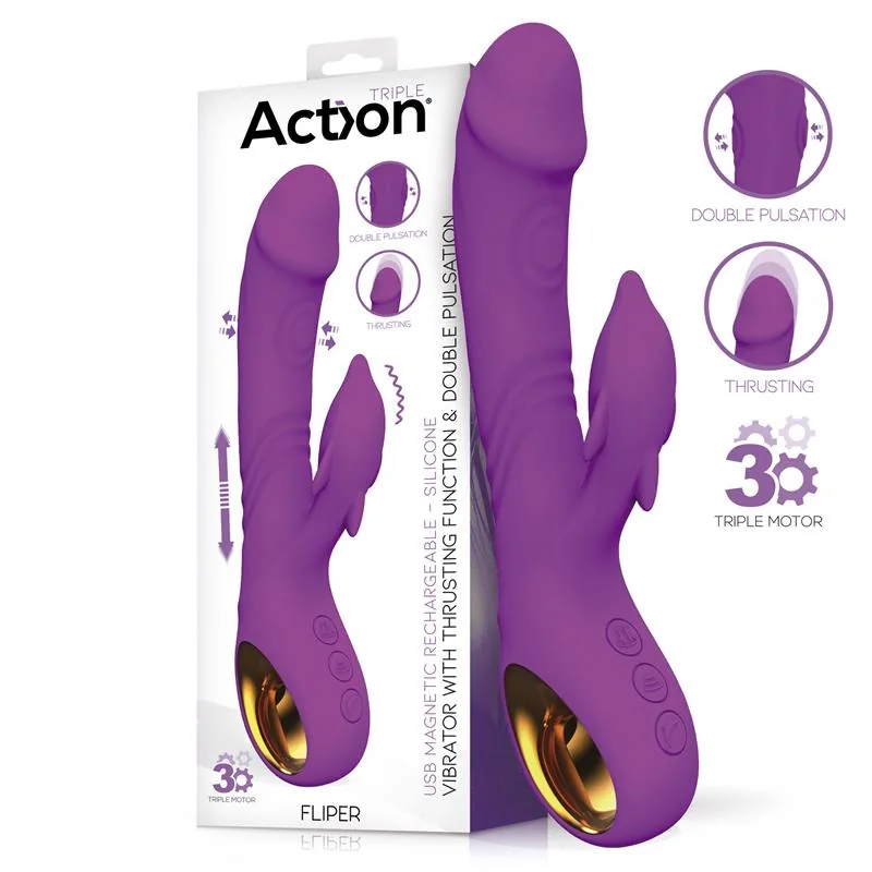 Fliper Vibrador Vaivém e Pulsação Dupla