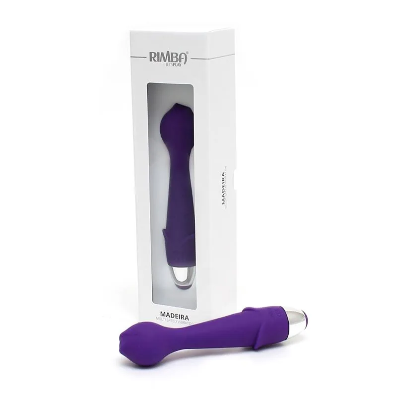 Vibrador Flower Power em Madeira Roxo Rimba — vista 4 de 4