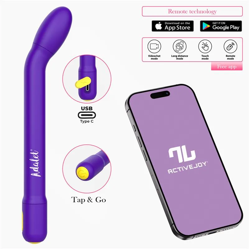 Gently Estimulador Ponto G com Aplicação Roxo