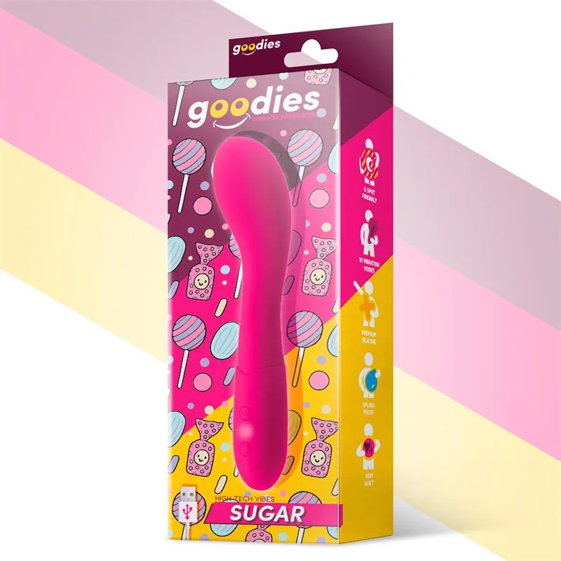 Goodies Sugar Vibrador Ponto G Fúcsia USB — vista 2 de 3