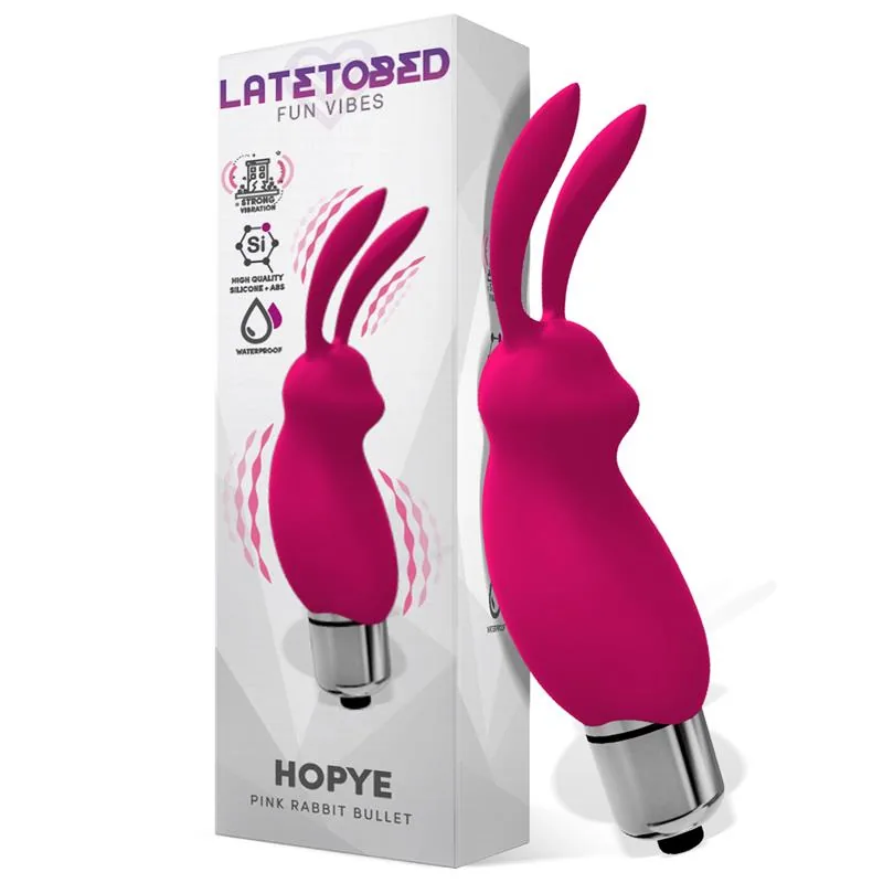 Hopye Bala Vibratória Coelhinho Silicone Rosa