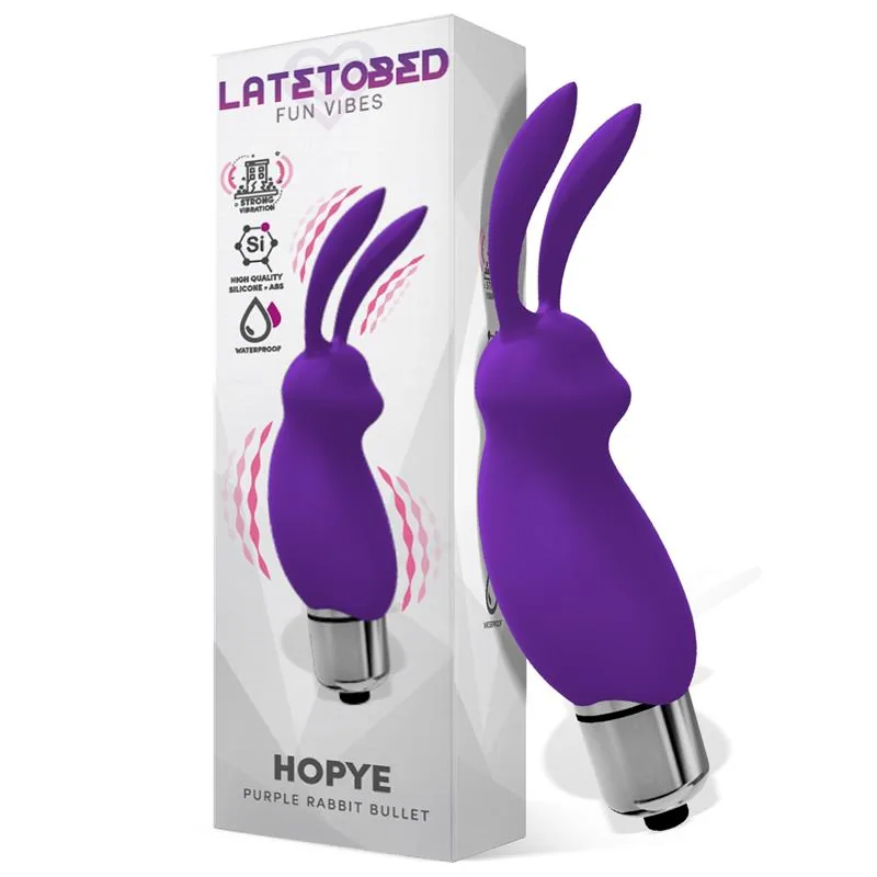 Hopye Bala Vibratória Coelhinho Silicone Roxo