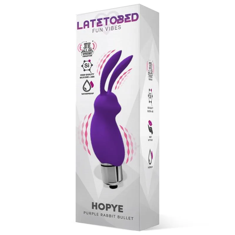 Hopye Bala Vibratória Coelhinho Silicone Roxo — vista 2 de 3
