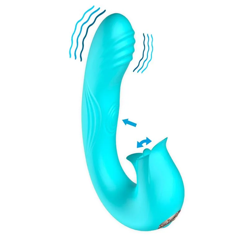 Hydra Vibrador com Pulsação e Língua Clitoriana — vista 2 de 3