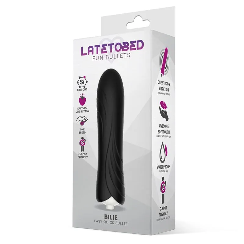 Bala Vibratória Bilie Silicone LateToBed Preto — vista 2 de 3