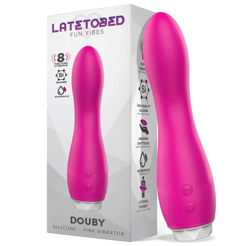 LateToBed Douby Vibrador Silicone Rosa