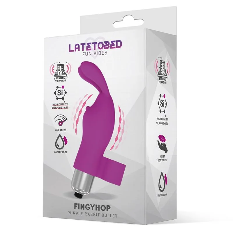 LateToBed Fingyhop Bala Coelhinho Roxa — vista 2 de 3
