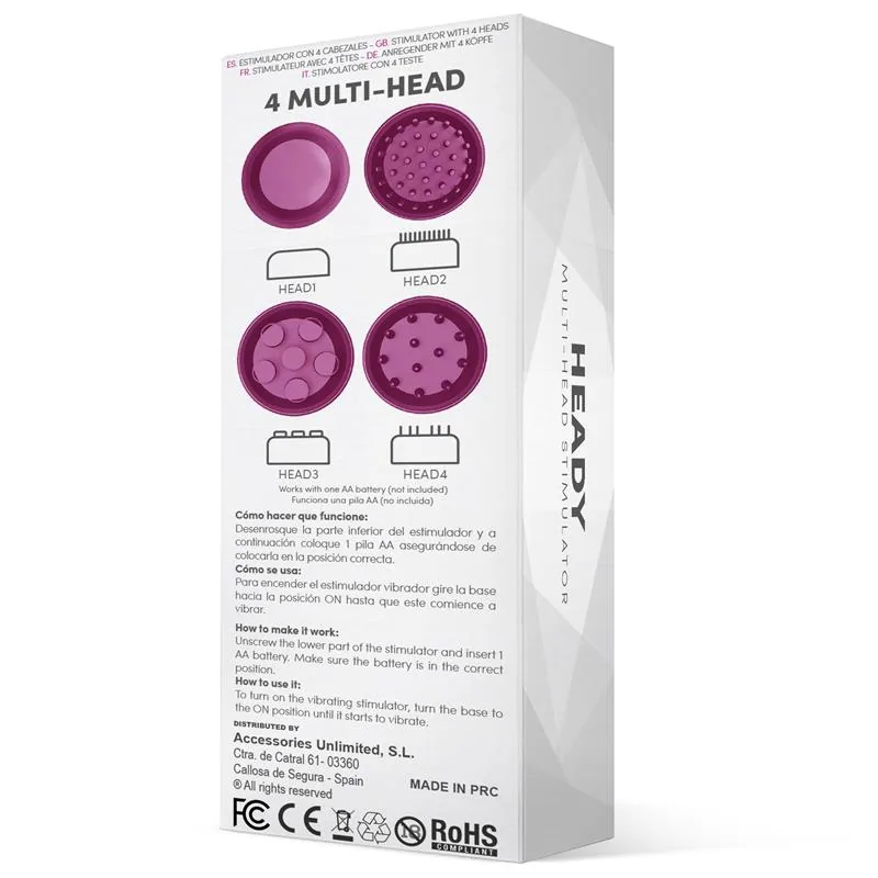 LateToBed Heady Estimulador 4 Cabeças Roxo — vista 3 de 3