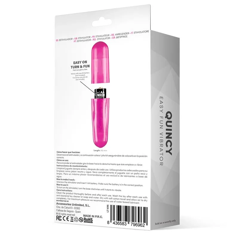 Bala Vibratória Quincy LateToBed Roxo 11 cm — vista 3 de 3