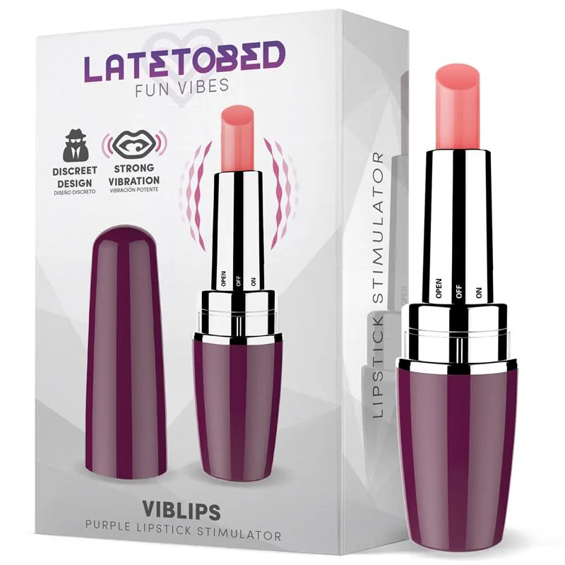 Estimulador Viblips Batom LateToBed Roxo
