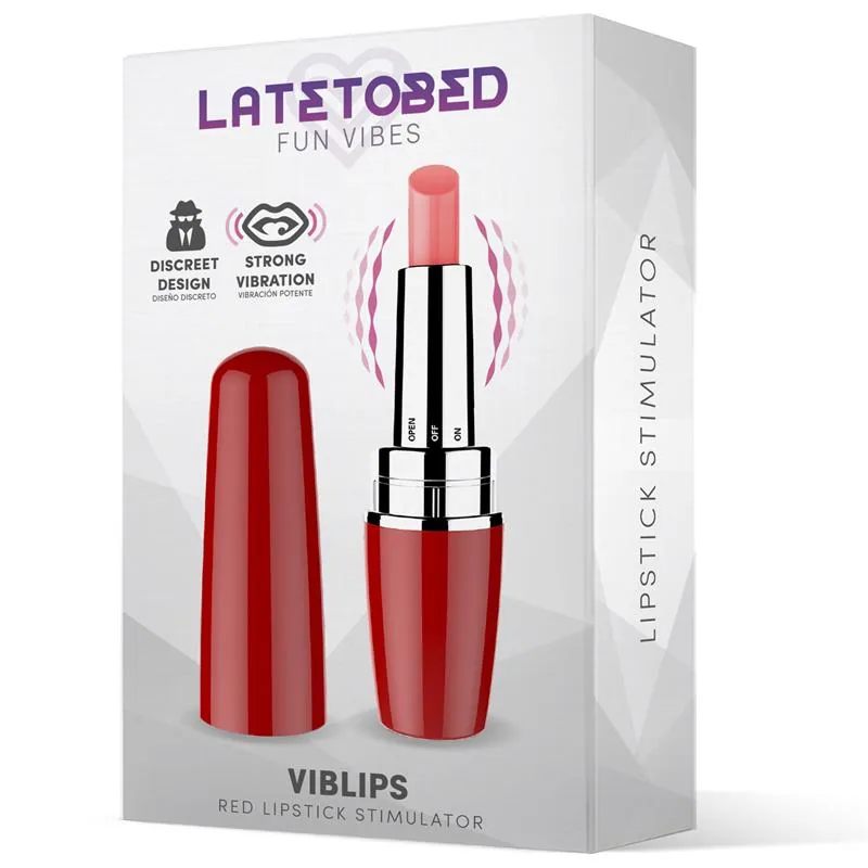 Estimulador Viblips Batom LateToBed Vermelho — vista 2 de 3