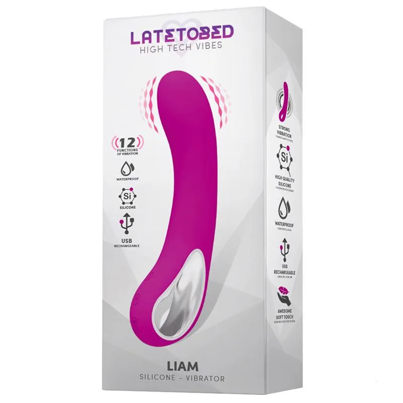 Vibrador Liam USB em Silicone LateToBed — vista 2 de 4