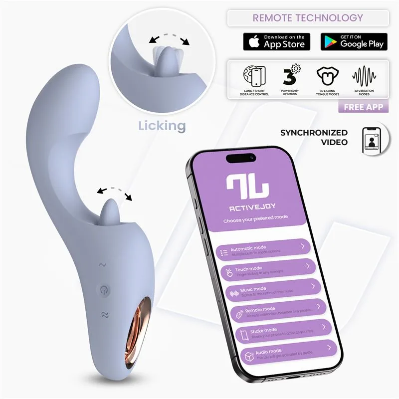 Vibrador Licky com Língua e Aplicação InToYou