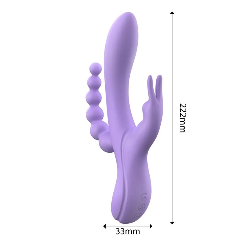 Vibrador Lindsay com Corrente Anal e 2 Motores Engily Ross — vista 7 de 8