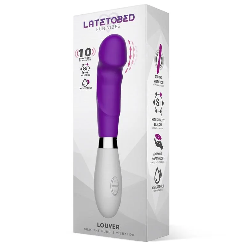 Louver Vibrador de Silicone Roxo — vista 2 de 3