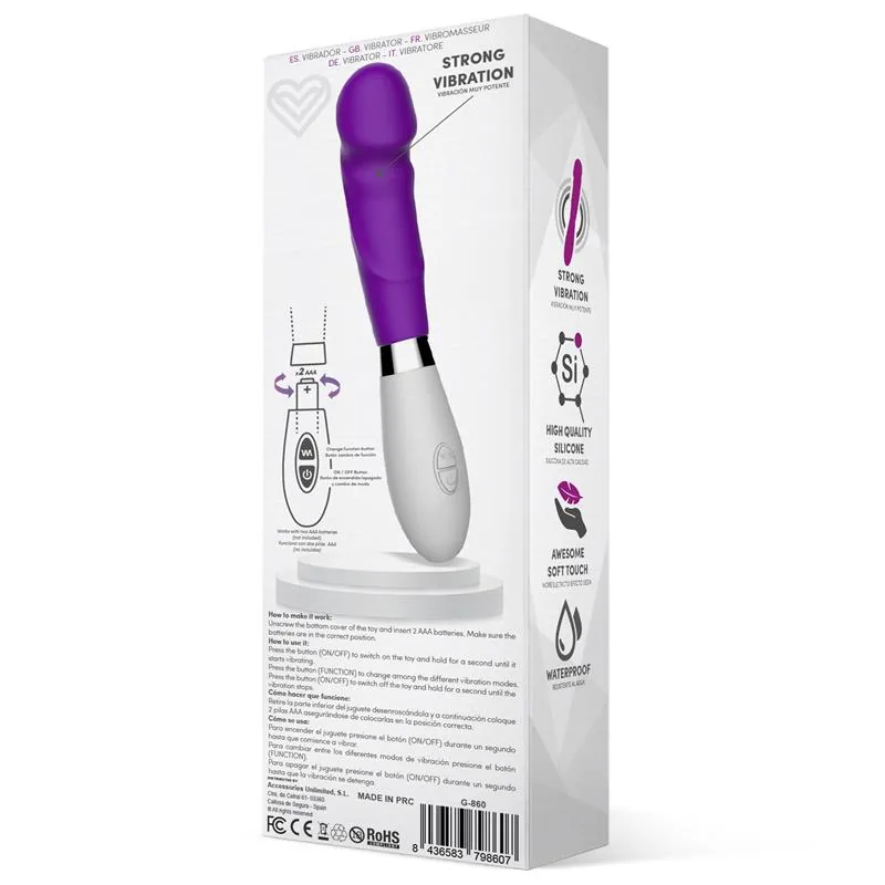 Louver Vibrador de Silicone Roxo — vista 3 de 3