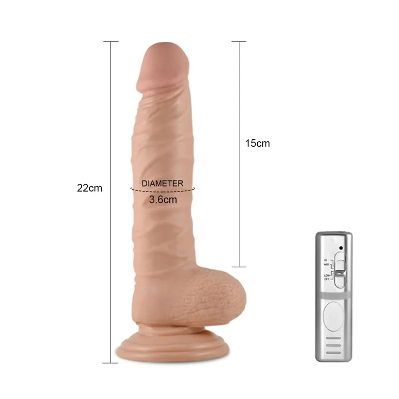 LoveToy Real Extreme Vibrador 21,5 cm — vista 3 de 3