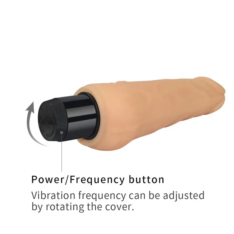 LoveToy Real Feel Vibrador Natural 19 cm — vista 3 de 3