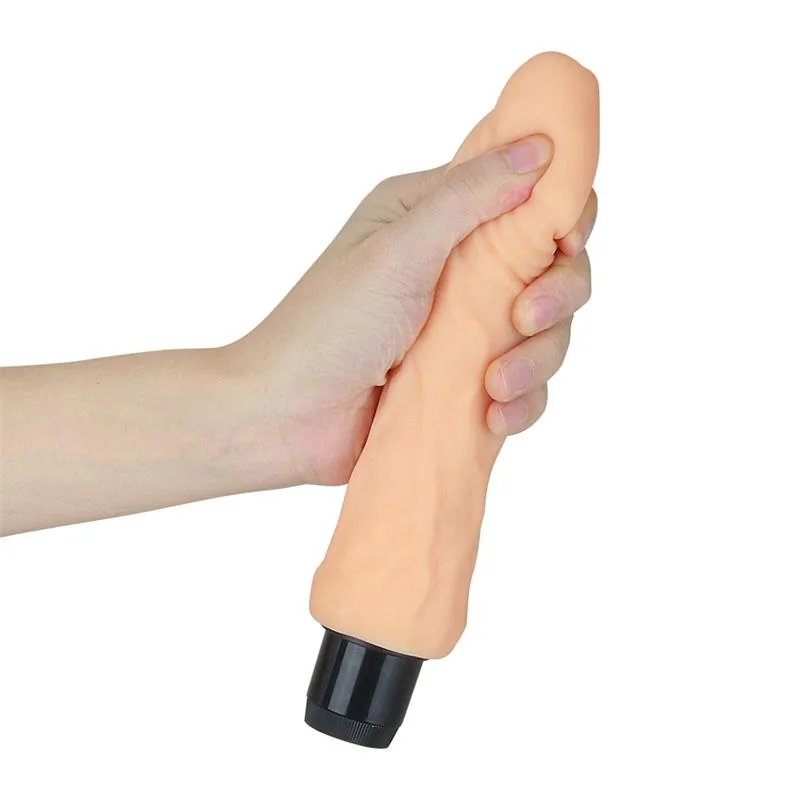 LoveToy Real Feel Vibrador Natural 20 cm — vista 3 de 3