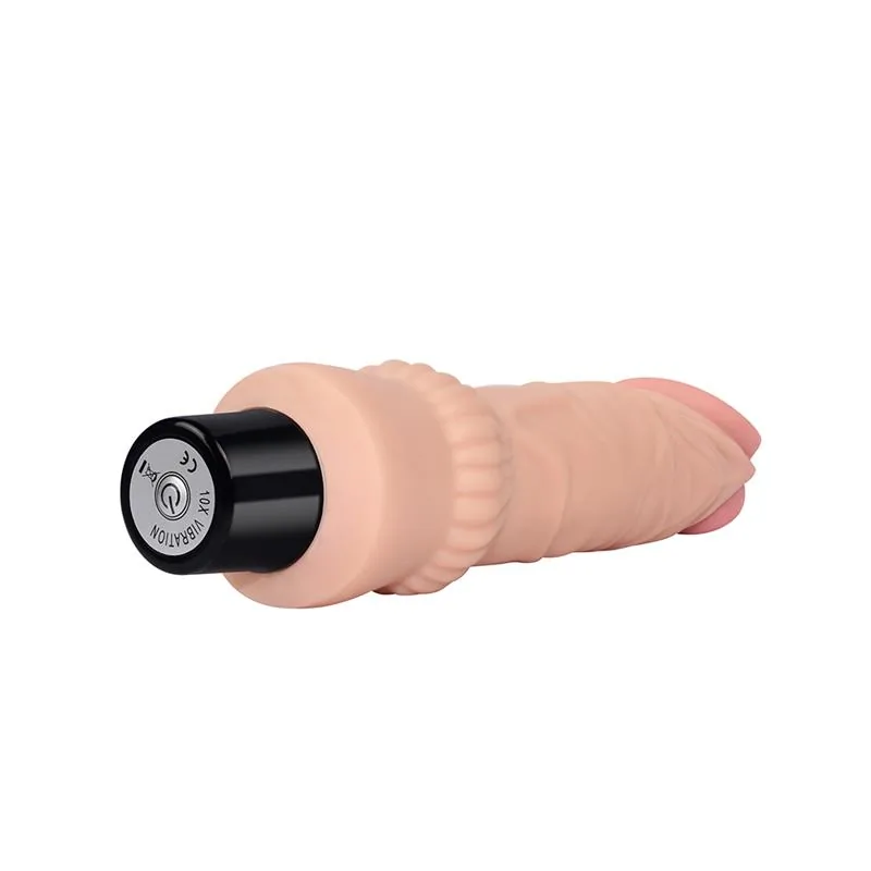 LoveToy Real Softee Vibrador Natural 20 cm — vista 3 de 3