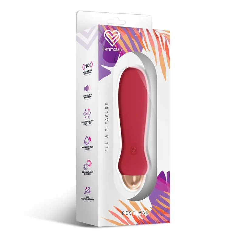 Luxo Estimulador 10 Velocidades Vermelho — vista 3 de 3