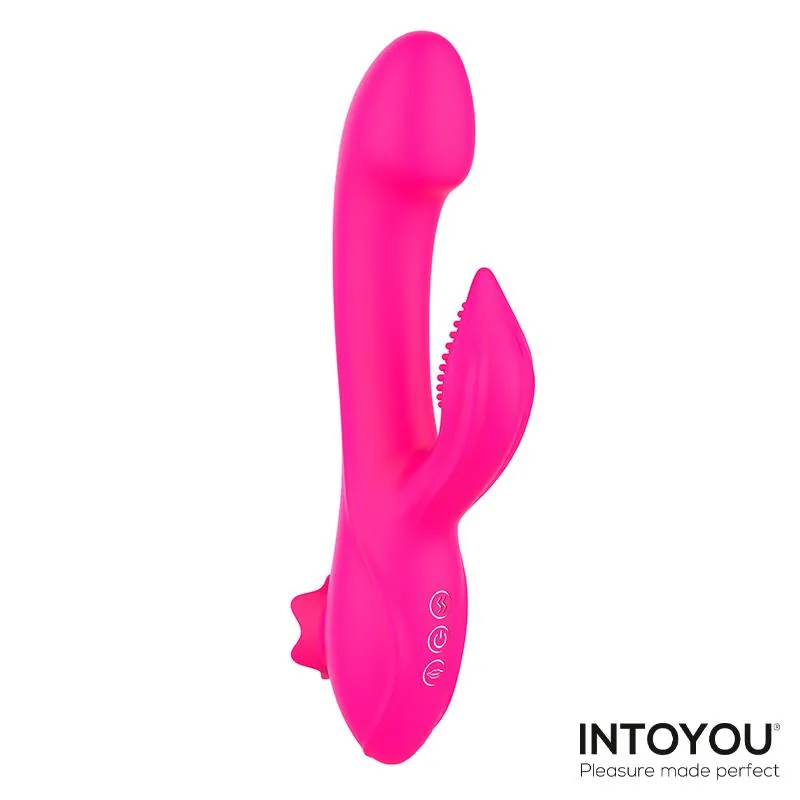 Vibrador Magnólia com Sucção Rosa Intoyou — vista 2 de 7