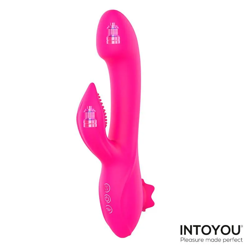 Vibrador Magnólia com Sucção Rosa Intoyou — vista 7 de 7