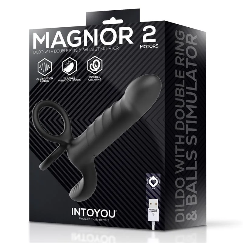 Vibrador Magnor com Anel Duplo e Estimulador de Testículos Intoyou — vista 10 de 10