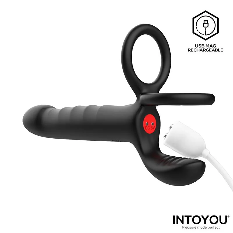 Vibrador Magnor com Anel Duplo e Estimulador de Testículos Intoyou — vista 3 de 10