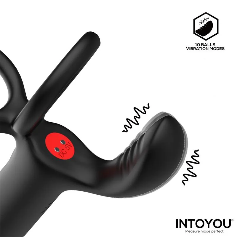 Vibrador Magnor com Anel Duplo e Estimulador de Testículos Intoyou — vista 5 de 10
