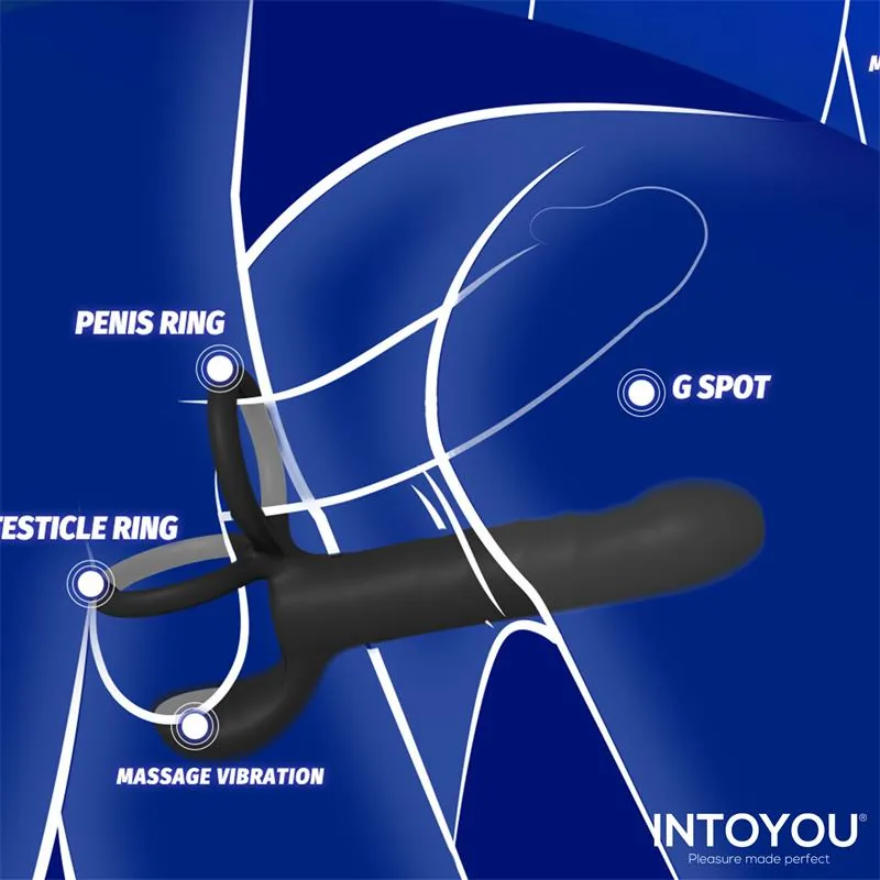 Vibrador Magnor com Anel Duplo e Estimulador de Testículos Intoyou — vista 8 de 10