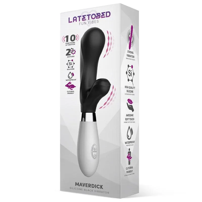 Maverdick Vibrador de Silicone Preto — vista 2 de 3