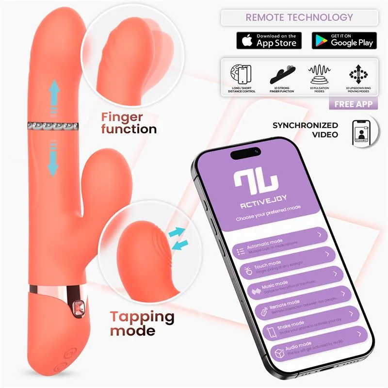 Vibrador Mindy com Anel de Bolas e Aplicação Intoyou
