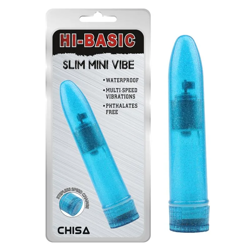 Mini Vibrador Slim Chisa Azul — vista 2 de 2