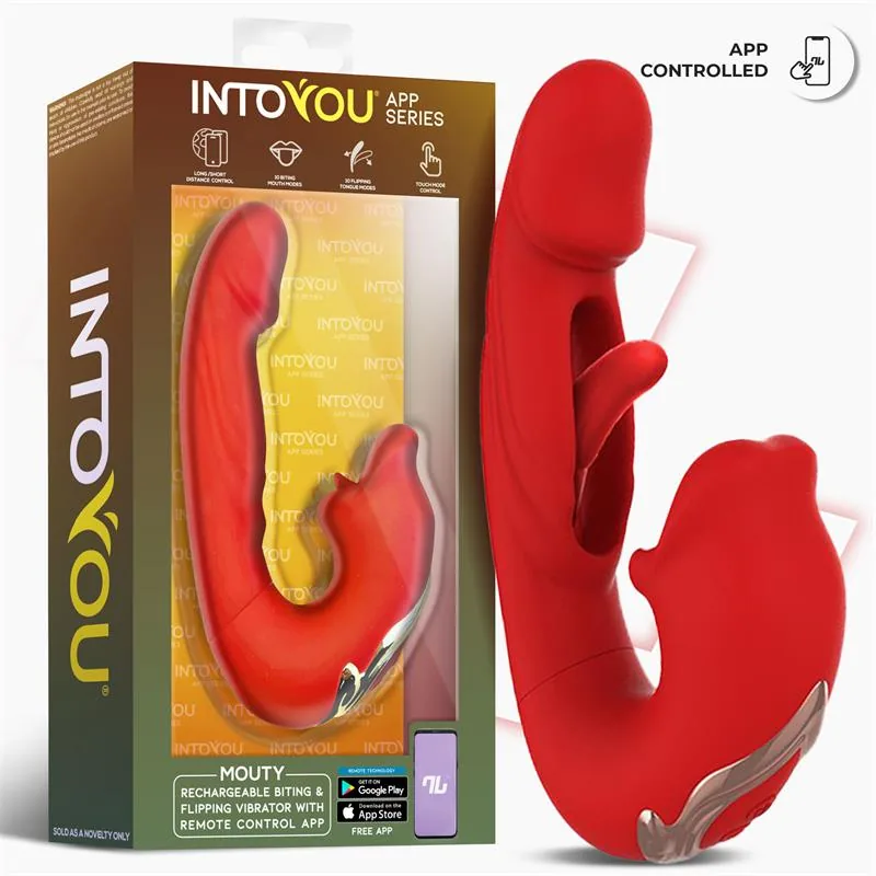 Vibrador Mouty com Função de Mordisco e Flipping com Aplicação Intoyou — vista 2 de 9