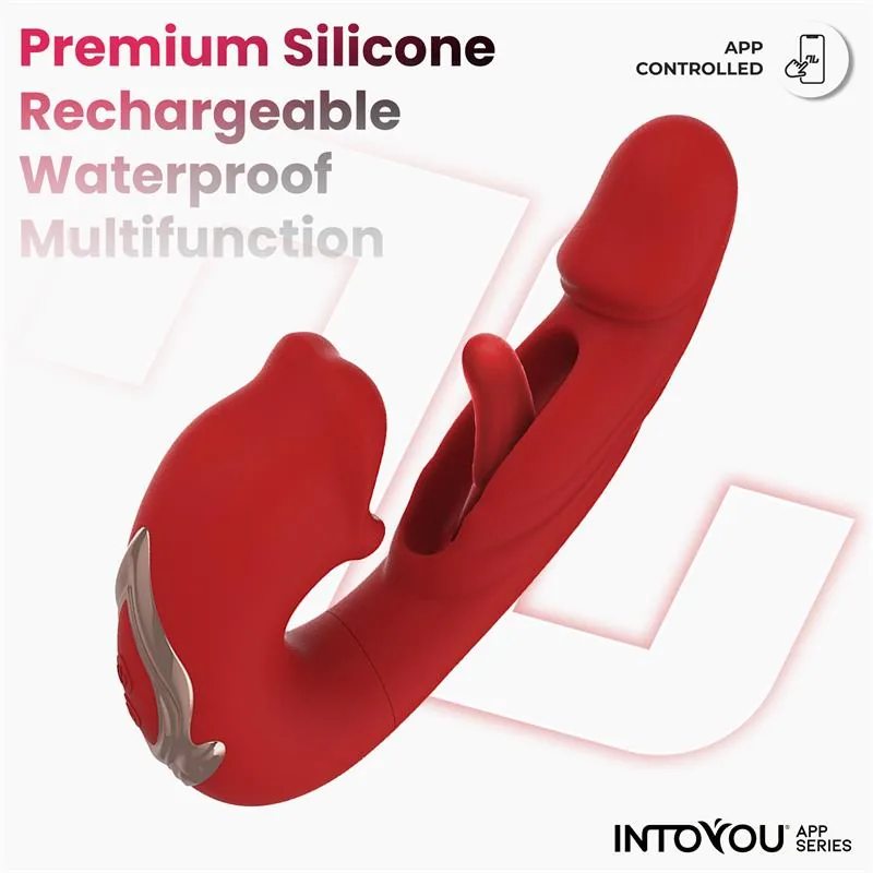 Vibrador Mouty com Função de Mordisco e Flipping com Aplicação Intoyou — vista 5 de 9