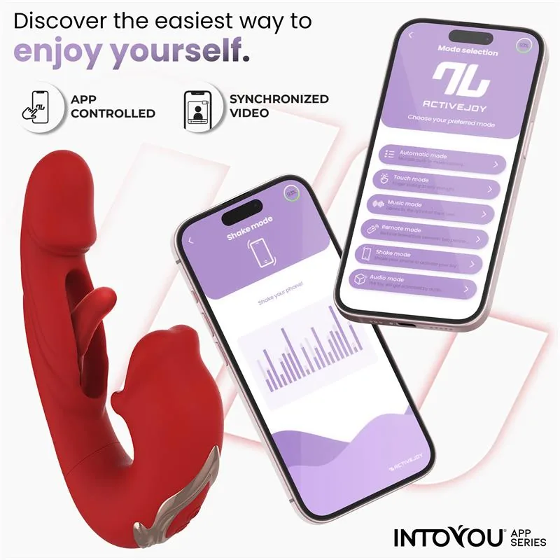 Vibrador Mouty com Função de Mordisco e Flipping com Aplicação Intoyou — vista 6 de 9