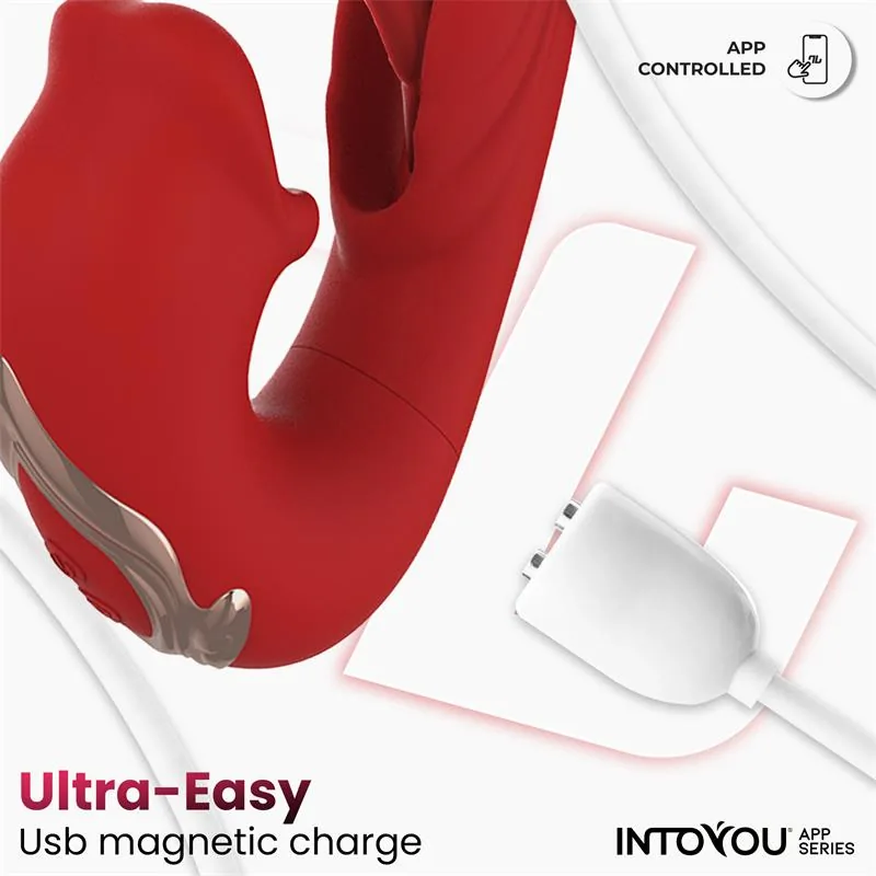Vibrador Mouty com Função de Mordisco e Flipping com Aplicação Intoyou — vista 8 de 9
